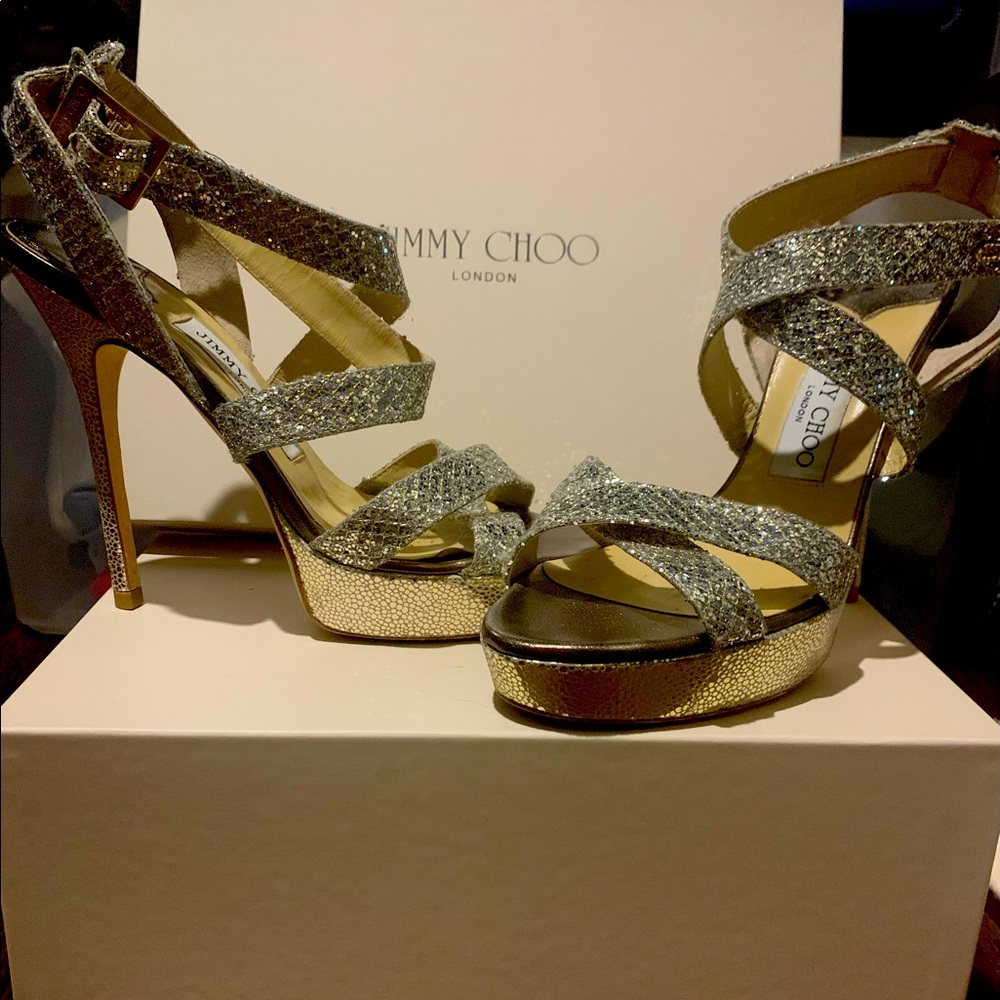 Jimmy choo glitter fab. Champagne 37.5